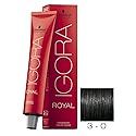 Schwarzkopf Professional Igora Royal Permanent Color Creme, 3-0, Dark Brown, 60 Gram