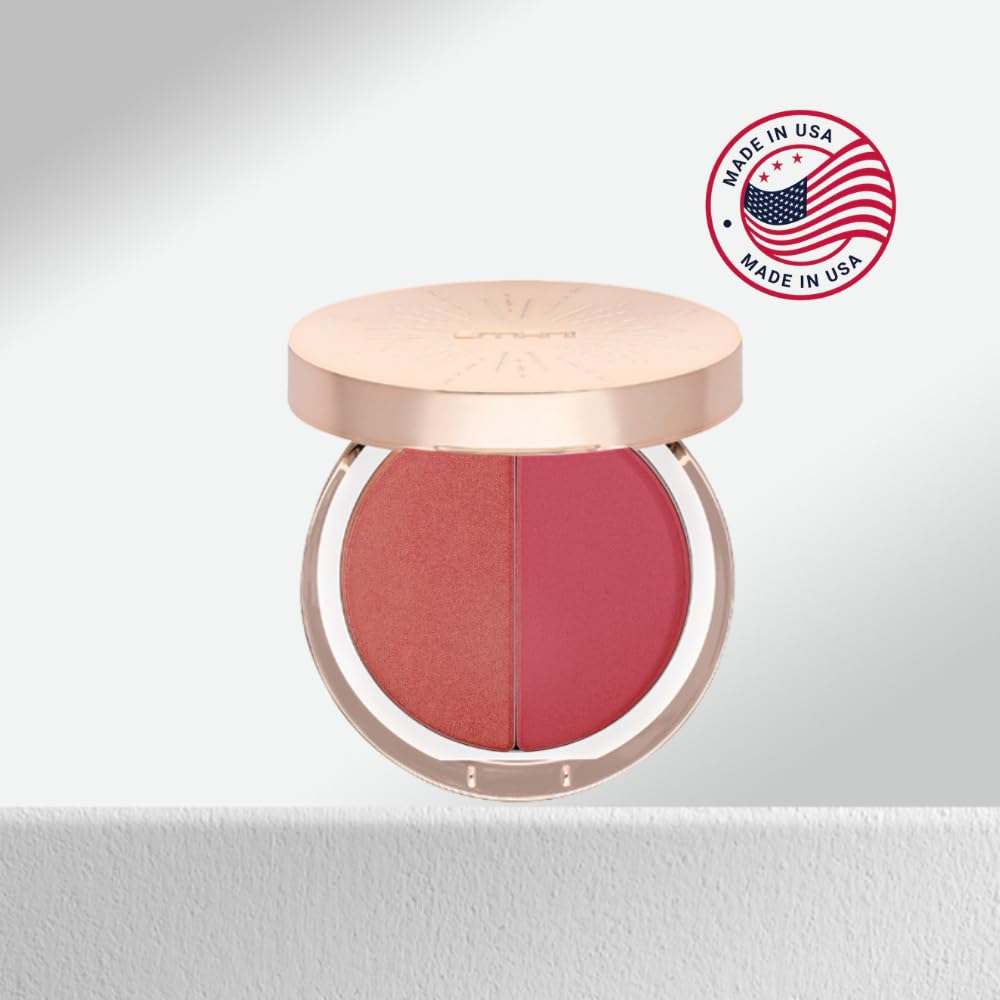 Emani Blush & Bronzer - Natural Mineral Pressed Bronzer for Face - Radiant Skin Blush for Sun Kissed Glow, All Skin Types including Sensitive Skin