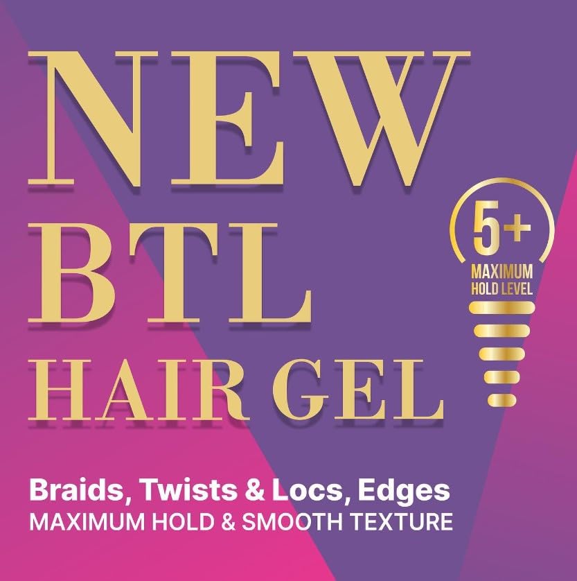 BTL LOC IT! Multi-Use Hair Styling Gel - Strong Hold, Shine Enhancing, Residue-Free Formula for Braids, Twists, Locs, Edges - Perfect for Natural Hair