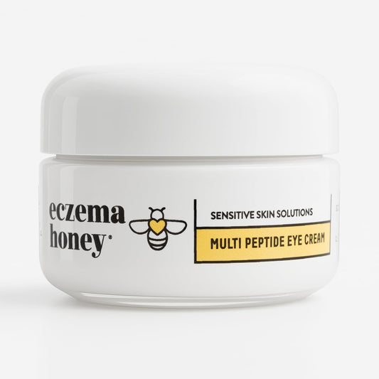 Eczema Honey Multi Peptide Eye Cream 0.5 oz – Anti-Aging Formula for Dark Circles, Puffiness & Fine Lines | Gentle for Eczema & Sensitive Skin