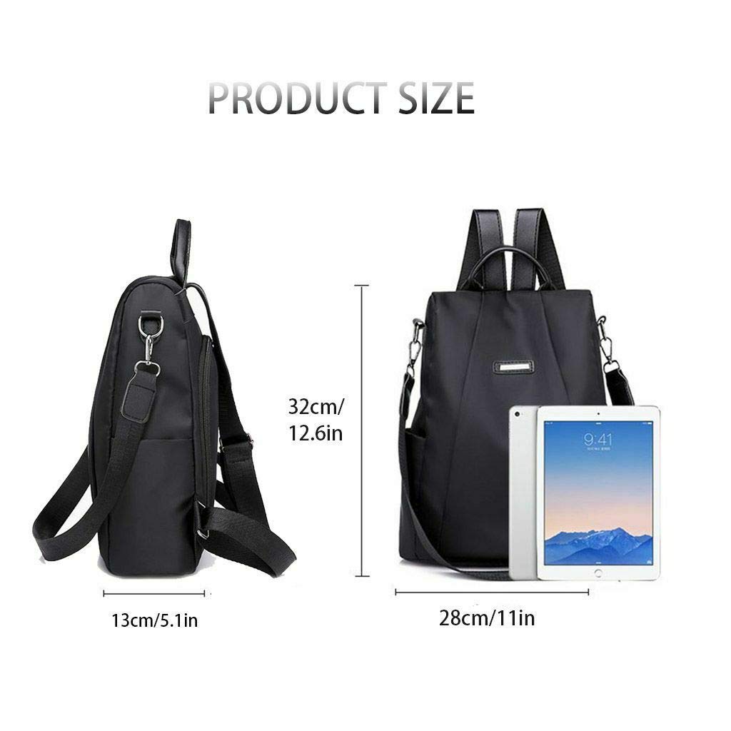 Women Travel Backpack Anti-Theft Rucksack Waterproof Oxford Cloth School Bag (Gray)