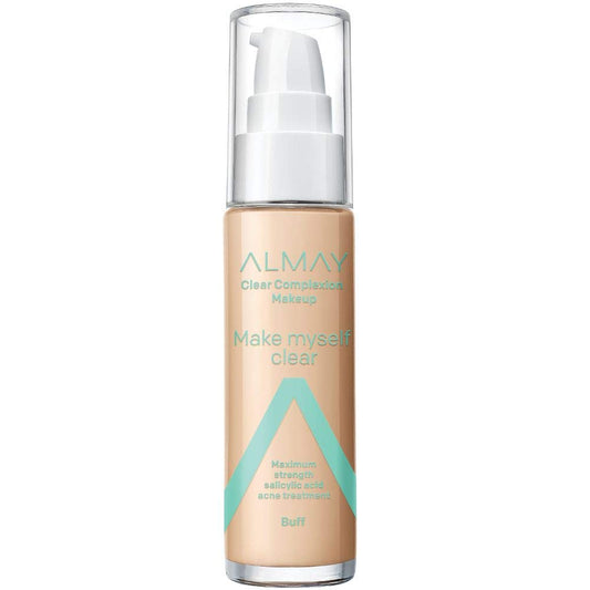 Almay Foundation, Acne Face Makeup with Salicylic Acid, Face Makeup with Skincare Ingredients, Matte Finish, Hypoallergenic, Cruelty Free