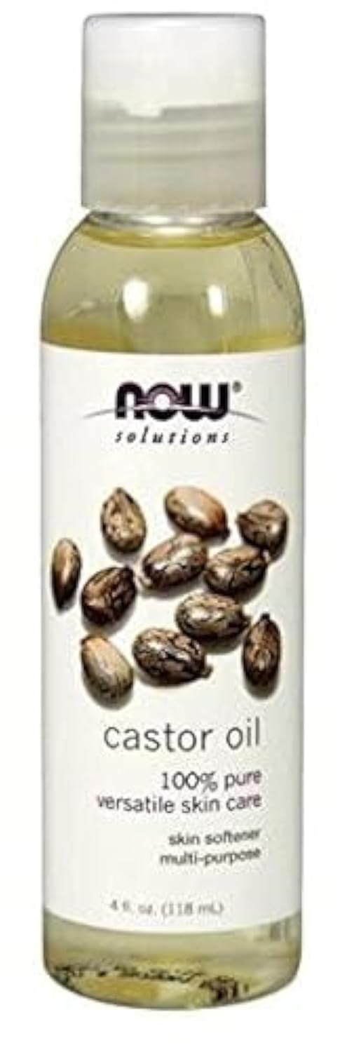 NOW Foods Castor Oil 4 fl oz Oil (Pack of 2)
