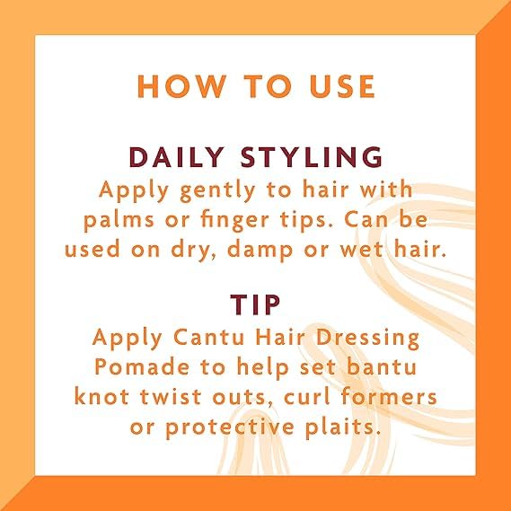 Cantu Shea Butter Hair Dressing Pomade 4 Ounce Jar (118ml) (2 Pack)