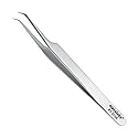 Metaleks Volume Eyelash Extension Tweezers Soft In Use Light In Weight Matt Finish Stainless Steel 45° Angular Tip for 2D - 5D - Sterilizable