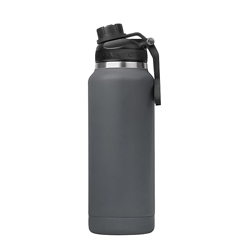 ORCA Hydra 34oz | Insulated, Stainless Steel Water Bottle with Powder Coat Finish & Silicone Grip Whale Tale Handle, Dishwasher Safe Sports Bottle