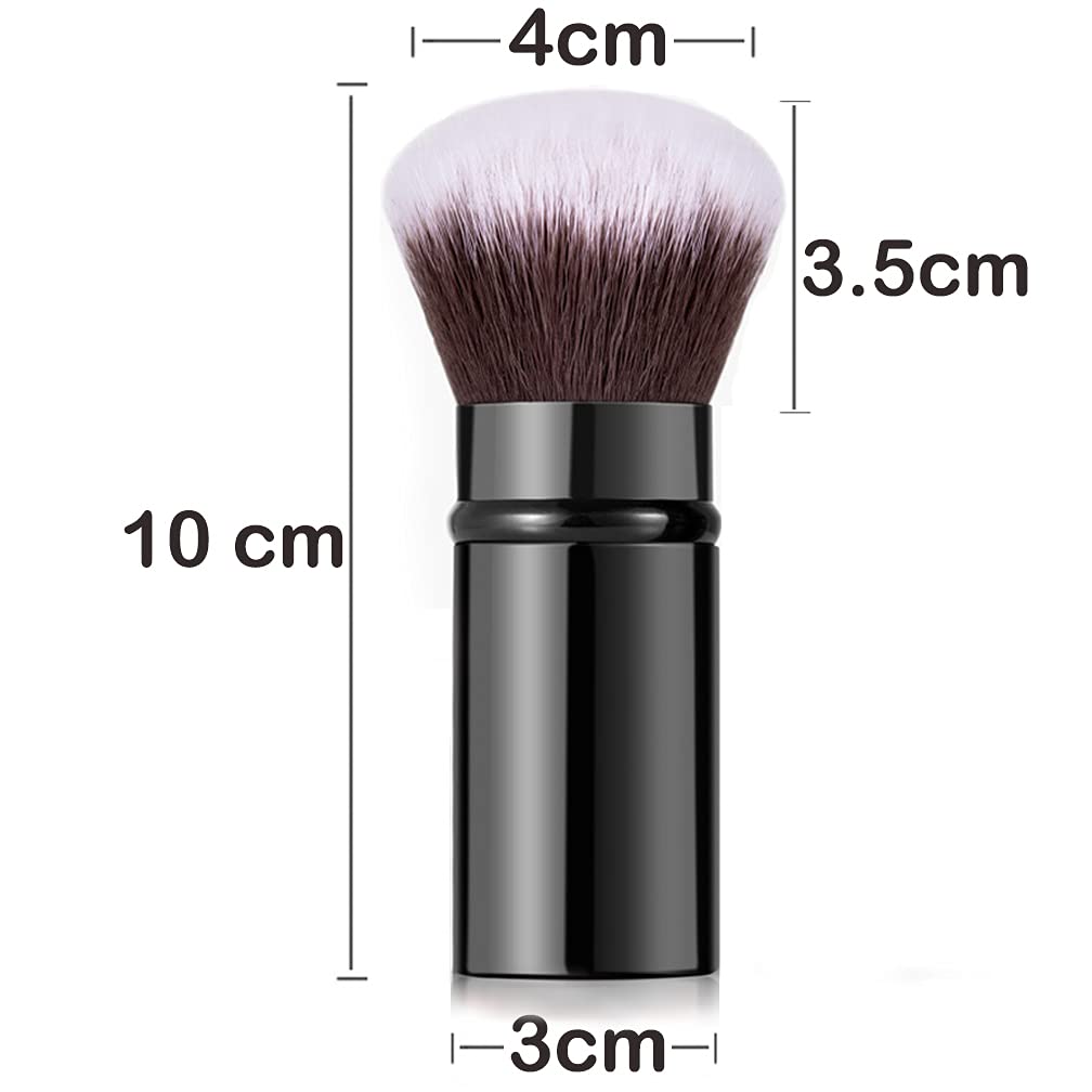 RN BEAUTY Retractable Kabuki Brushes Foundation Powder Blush Brush Extensible Makeup Brush Face Blender Brush Professional Mineral Blending Brush