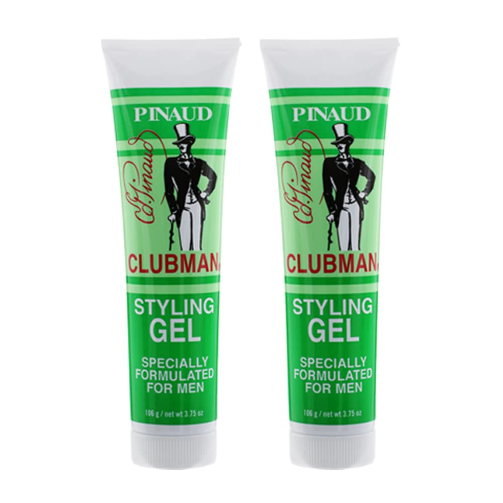 Clubman Styling Gel Tube 3.75 Ounce For Men (111ml) (2 Pack)