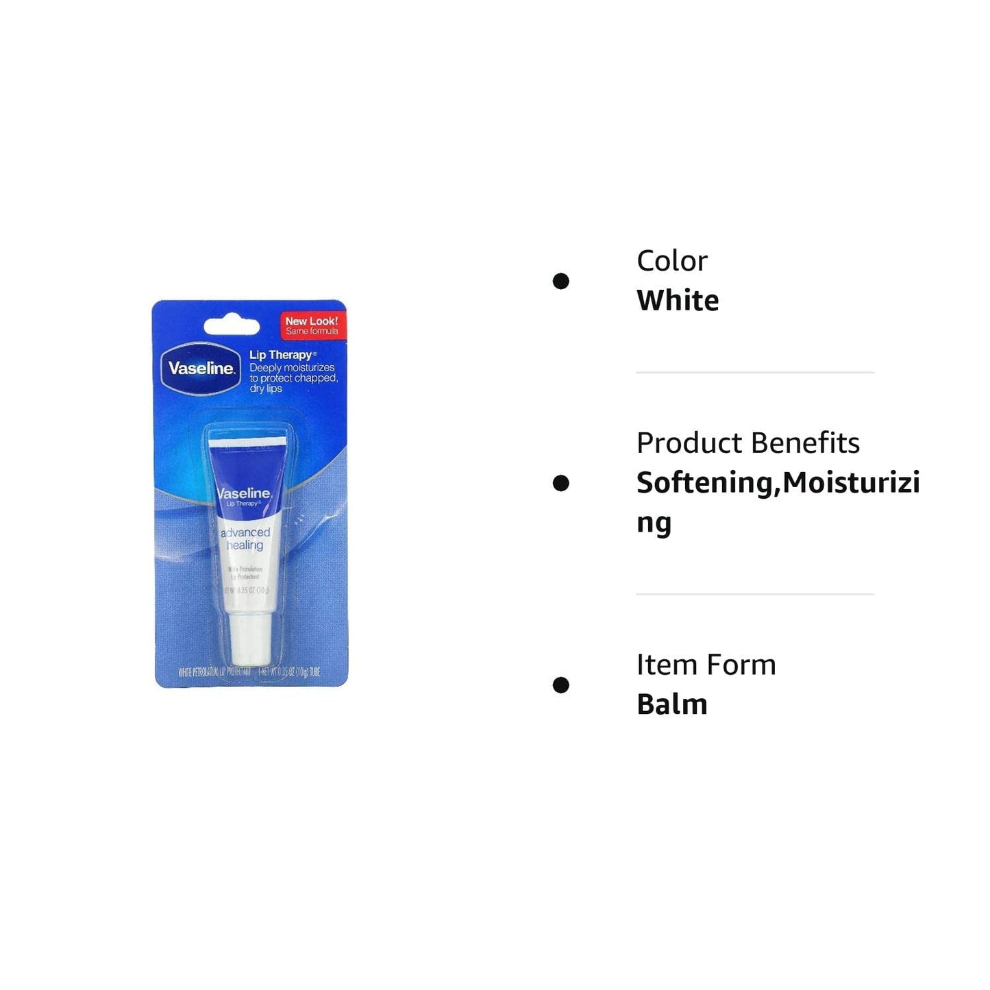 Vaseline Lip Therapy Advanced Formula 0.35 oz (Pack of 5) Beauty and Personal Care Vaseline