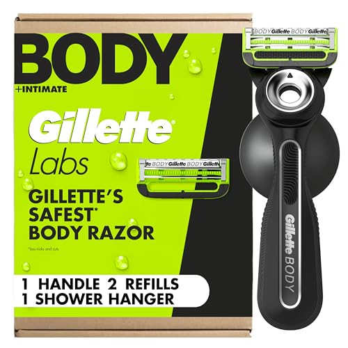Gillette Labs Body + Intimate Razor For Men, Handle + 2 Blade Refills Beauty and Personal Care Gillette Default Title