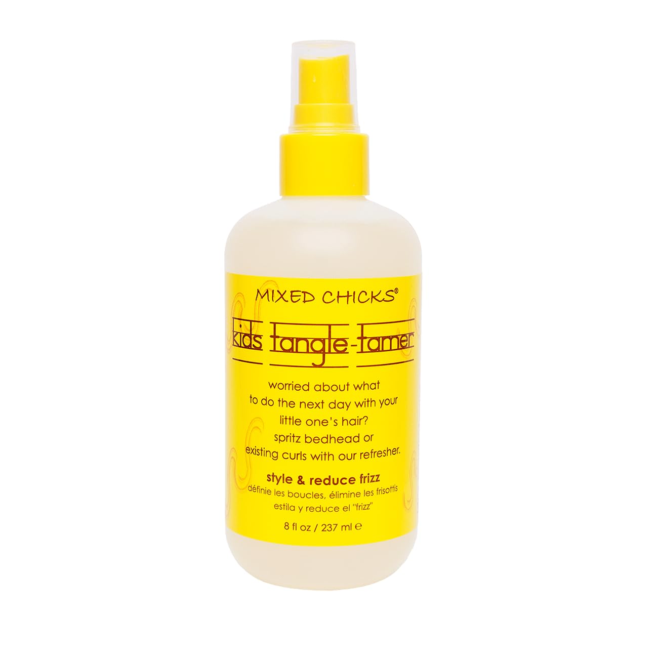Mixed Chicks Kids Tangle Tamer - Light and Moisturizing Styling Formula for Frizz-free Curls, 8 fl.oz.