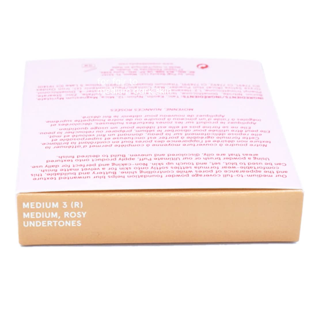 One size One Size Patrick Starrr Turn Up The Base Powder Foundation - Medium 3 (R) - Medium, Rosy Undertones - Face Pressed Powder Makeup Foundation