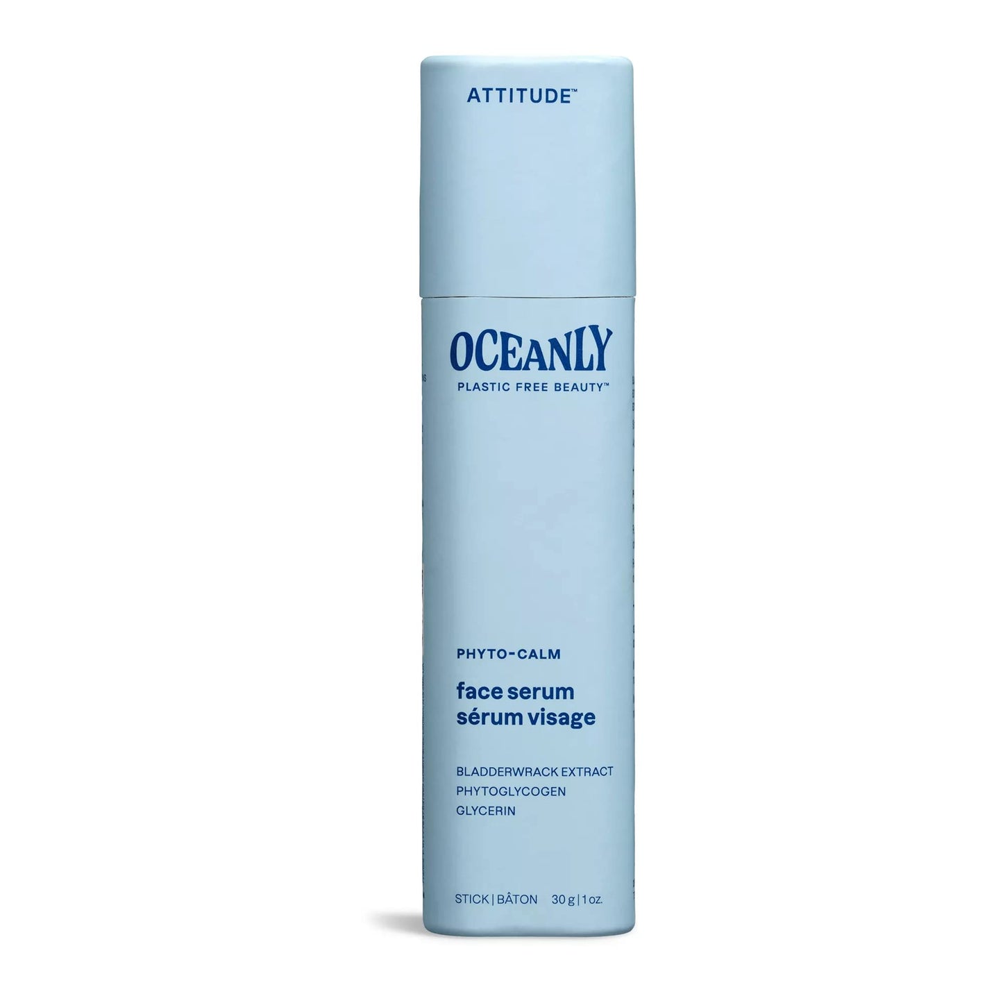 ATTITUDE Oceanly Face Serum Stick, EWG Verified, Plastic-free, Plant and Mineral-Based Ingredients, Vegan and Cruelty-free Beauty Products, PHYTO