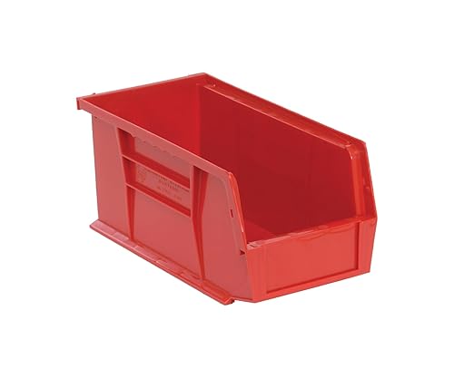 Quantum Storage QUS230RD Ultra Stack & Hang Heavy Duty Part Organizer Red Bins 11" L x 6" W x 5" H 12 Pack