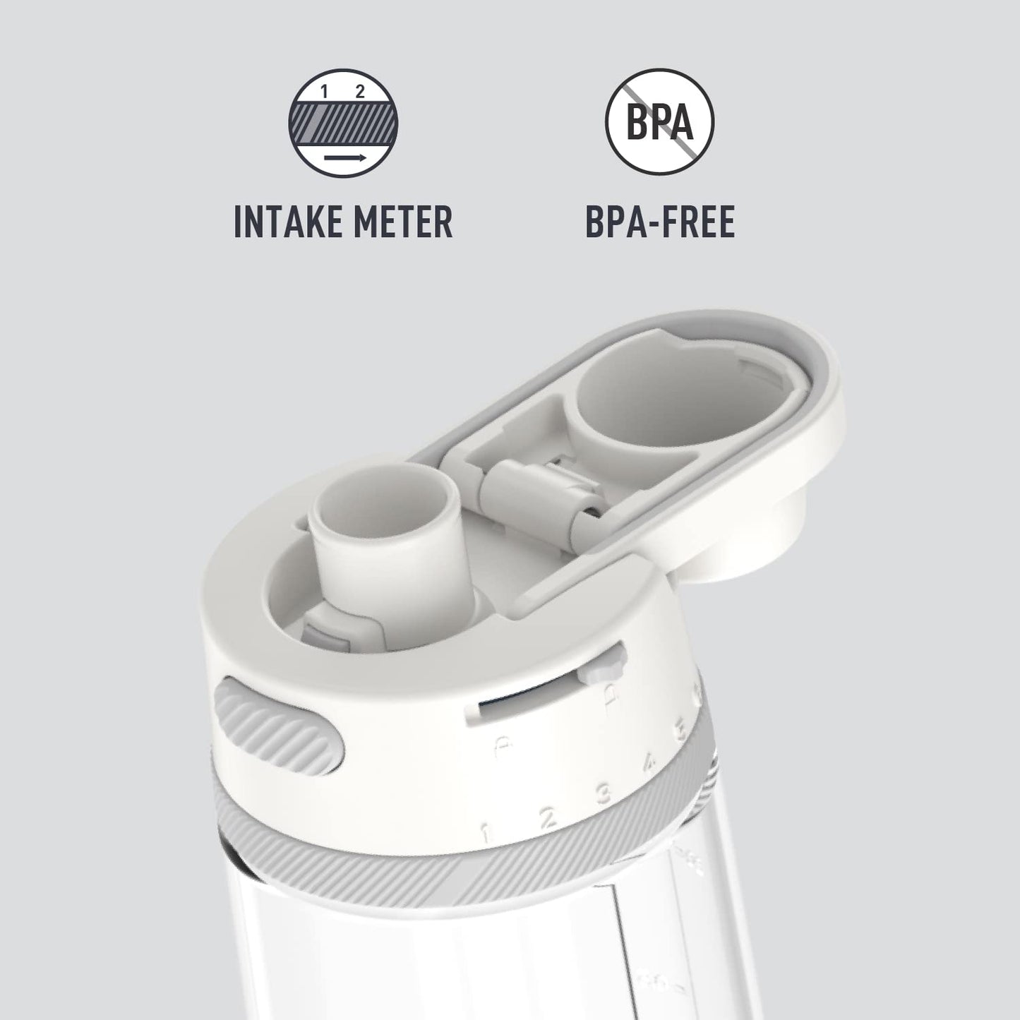 THERMOS, ALTA Series, Hydration Bottle with Spout 24 Ounce, Sleet White