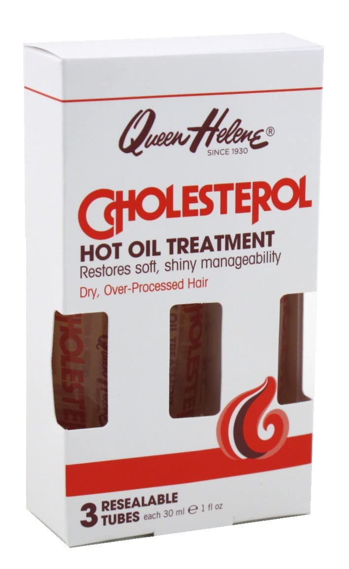 Queen Helene Cholesterol Hot Oil Treatment 3 Ct 1 Ounce Tubes (Pack of 2)