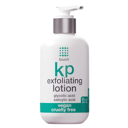 TOUCH Glycolic Acid Lotion for Keratosis Pilaris - KP Exfoliating Body Lotion Moisturizer - for AHA BHA Rough & Bumpy Skin- Gets Rid of Redness