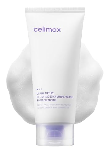 celimax Derma Nature Relief Madecica pH Balancing Foam Cleansing | Foaming Face Wash Cleanser, Hydrating, Soothing, Moisturizing, 150ml