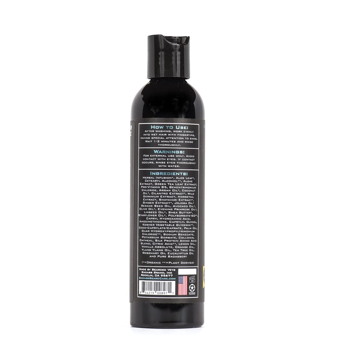 Badass Beard Care Beard Conditioner For Men - THE LADIES MAN, 8oz - Made of Natural Ingredients for A Healthy, Soft, & Itch Free Beard and Mustache