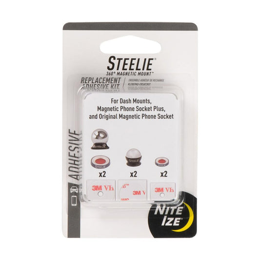 Nite IZE Steelie Universal Adhesive Replacement Kit - for Dash Mount and Phone Sockets