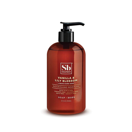 Soapbox Vanilla & Lily Blossom Liquid Hand Soap to Nourish & Add Moisture to Skin, Packed With Shea Butter to Lock-In Moisture - 1 x 340g Beauty & Personal Care Soapbox