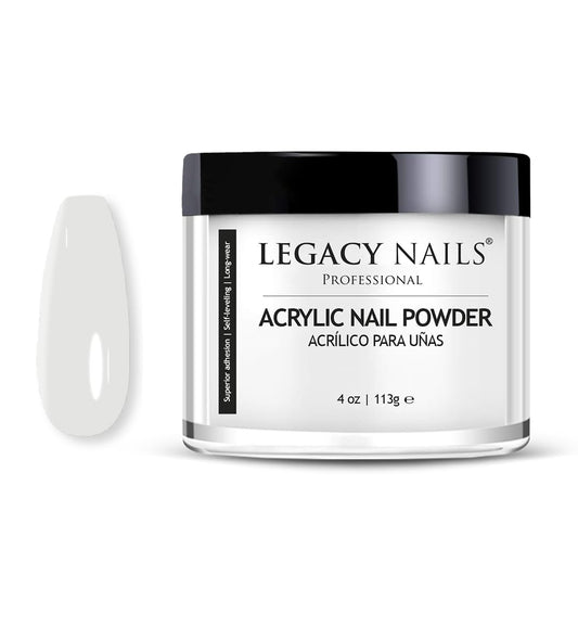 Legacy Nails Professional WHITE ACRYLIC POWDER - 113g / 4oz. - High-Quality, Fast-Drying Formula for Nail Extensions, Sculpting & Overlays Beauty & Personal Care LEGACY NAILS