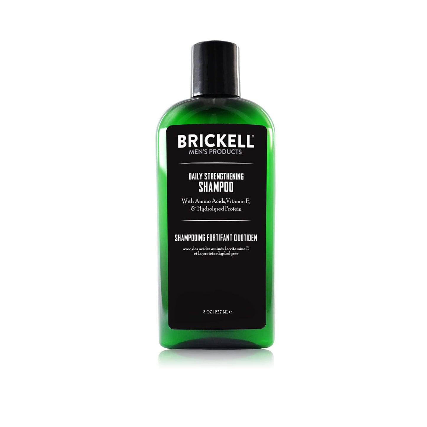 Brickell Men's Products Daily Strengthening Shampoo for Men, Natural and Organic Featuring Mint and Tea Tree Oil To Soothe Dry and Itchy Scalp