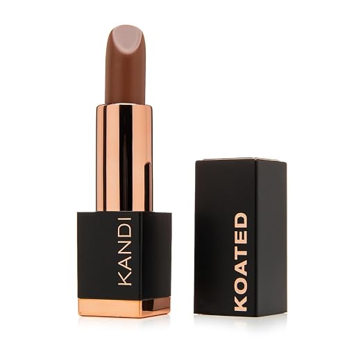 Kandi Koated Suede Matte Lipstick - Rich Cocoa Warm Mid-Tone Brown - Highly Pigmented Long-Lasting Matte Lipstick for Women - Creamy Smooth Finish -