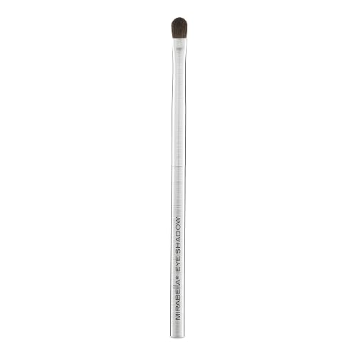 Mirabella Eyeshadow Brush, Premium Professional Makeup Brush Collection, Cruelty-Free Synthetic Bristle Brush with Hand-Sculpted Brushed Aluminum