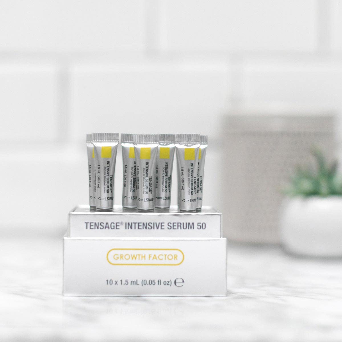 Biopelle Tensage Growth Factor Intensive Face Serum 50, Snail Mucin Serum for Face & Neck with SCA 50 Biorepair Index, Hyaluronic Acid, Peptides