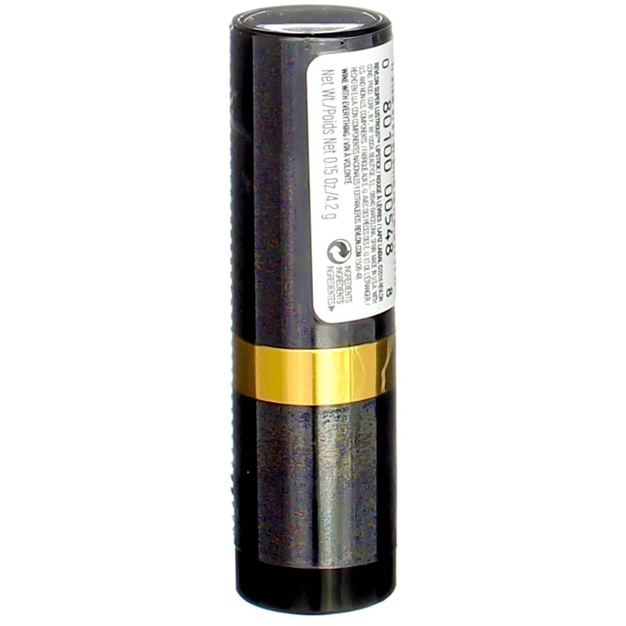 Revlon Lipstick, Super Lustrous Lipstick, Creamy Formula For Soft, Fuller-Looking Lips, Moisturized Feel, Wine With Everything (520), 0.15 oz