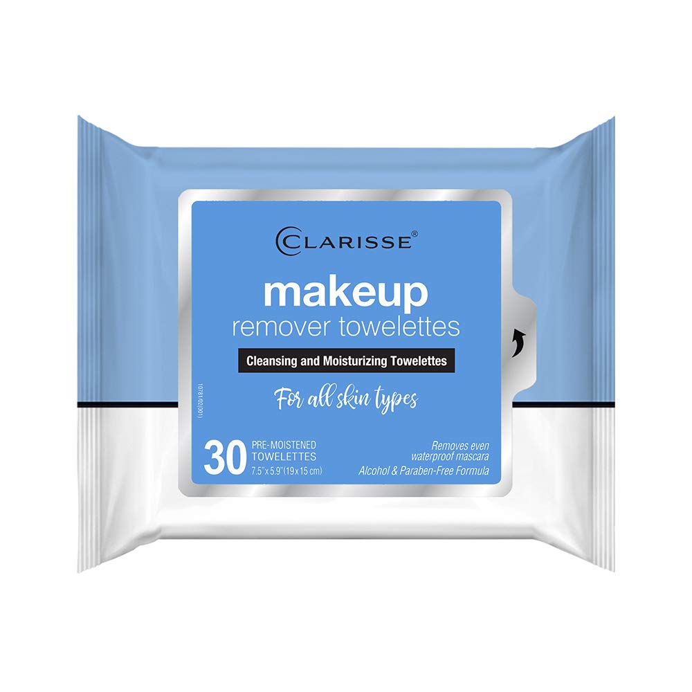 Clarisse 10781-12 Make Up Remover Cleansing and Moisturizing Towelettes, 30-Ct. - Quantity 1212