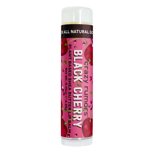 Crazy Rumors Black Cherry Lip Balm. 100% Natural, Vegan, Plant-Based, Made in USA (1-Pack)