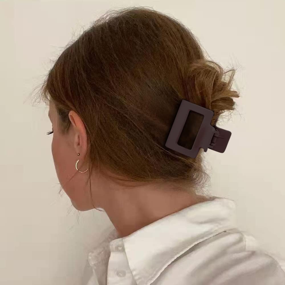 ATODEN Small Claw Clips for Thin Fine Short Hair - 5 Pcs Matte Mini Jaw Clips Hair Accessories for Women Girls