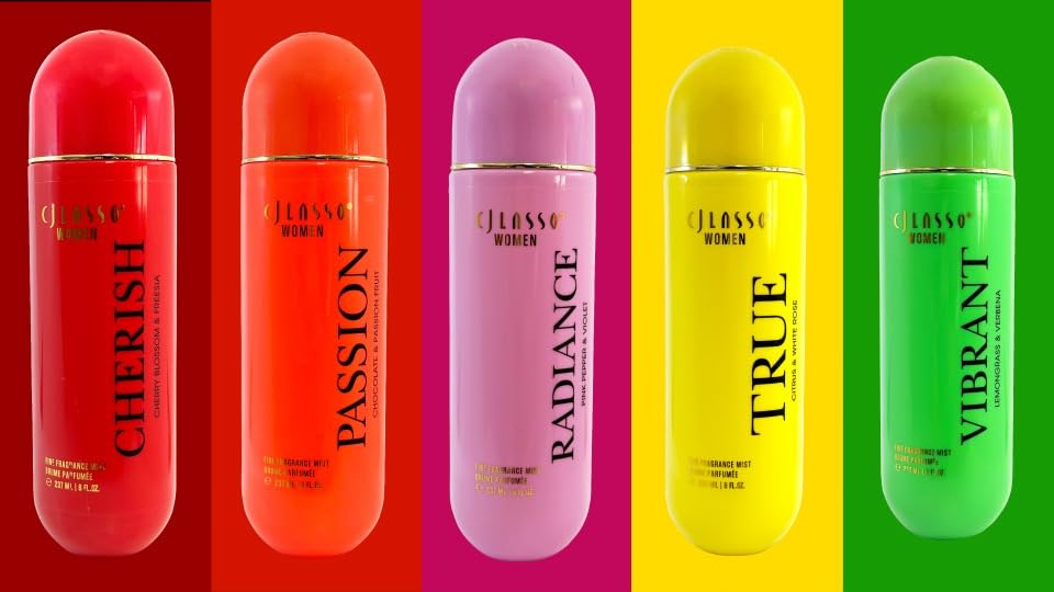 CJ Lasso Cherish Body Mist, Cherry Blossom and Freesia Fragrance, Sweet and Fruity Scent, Women's Body Mist Beauty & Personal Care CJ Lasso