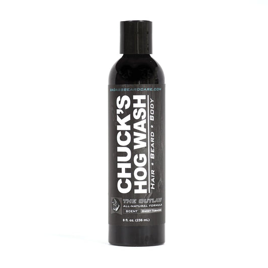 Chuck's Hog Wash - All Natural Beard and Body Wash - The Outlaw Scent, 8oz - Leaves Your Beard Softer Than its Ever Been and is Suitable for Daily Use Beauty & Personal Care Badass Beard Care