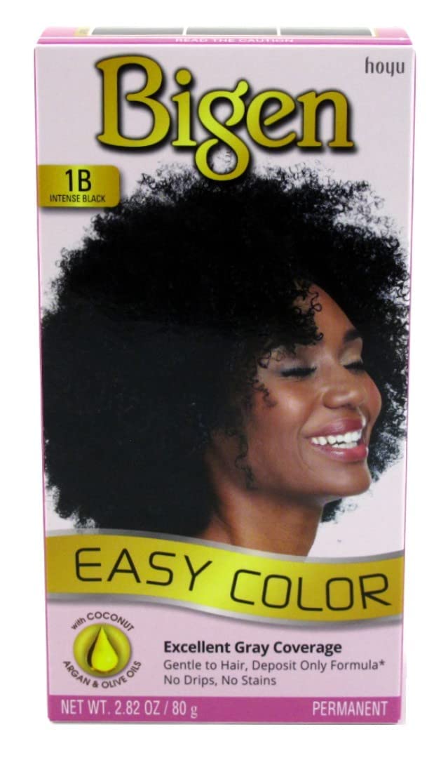 Bigen Easy Color Permanent Hair Dye With Aloe Olive Oil, Intense Black, 2.82 Oz (SG_B0722SMF14_US)