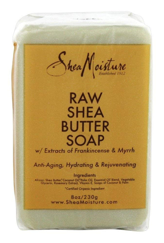 Shea Moisture Raw Butter Bar Soap, 8 Ounce, Pack of 2