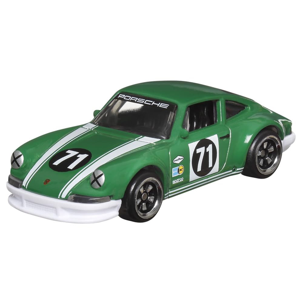 Hot Wheels Collectible Die-Cast Vintage Racing Club Vehicle - Green Sports Car - Inspired by 1971 Porsche 911 - HRT81-5/6