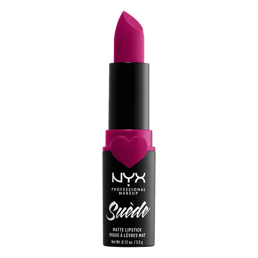NYX PROFESSIONAL MAKEUP Suede Matte Lipstick, Vegan Formula - Clinger (Hot Pink) Beauty & Personal Care NYX PROFESSIONAL MAKEUP