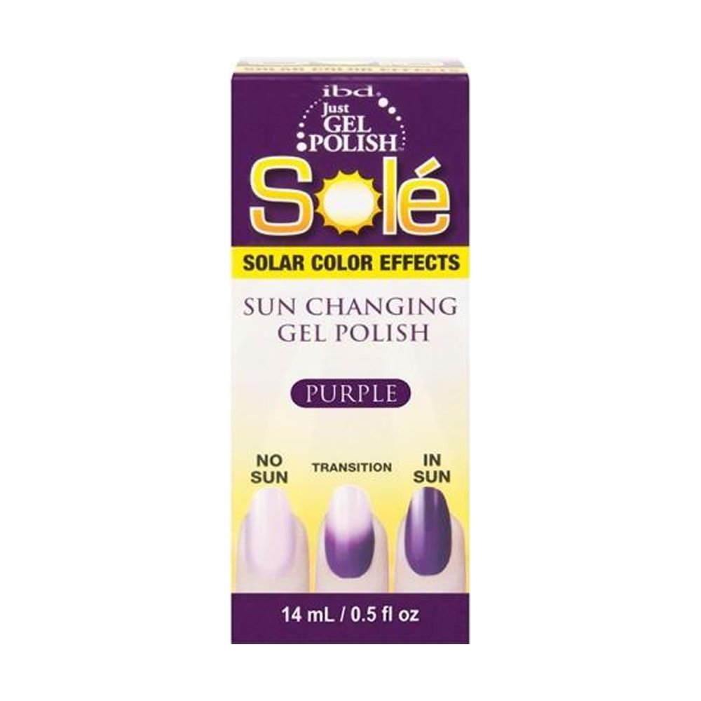 IBD Just Gel Polish Sole Solar Color Effects Purple, Purple, 0.5 Fluid Ounce Beauty & Personal Care IBD