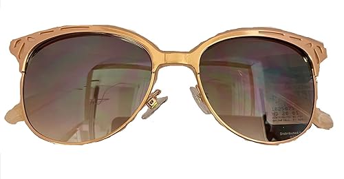 Foster Grant Women's HD Club Master Rose Gold Cat Eye Plastic Sunglasses