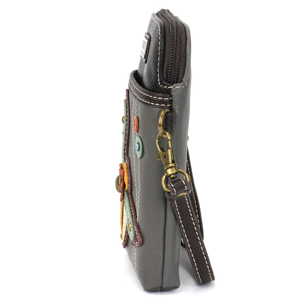 Chala Group Dragonfly Cellphone Crossbody Handbag - Convertable Strap (Grey_ Dragonfly)