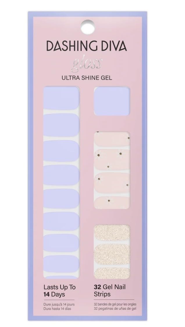 Daisy Gold Glitter Floral Strips Down Down Daisy Beauty & Personal Care Dashing Diva Gloss