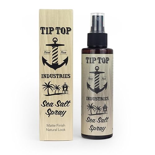 Tip Top Sea Salt Spray - Coconut Scent - Texturizing Matte Finish, Creates Beach Day Waves - For A Natural Relaxed Textured Hairstyle - 5 Fl Oz