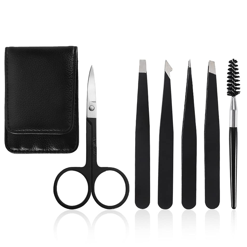 AFPSDLFJDLS 6 Pcs/set Full Size Eyebrow Tweezers Women for Eyebrow/hair Removal Professional Kit Precision Set Beauty and Personal Care AFPSDLFJDLS