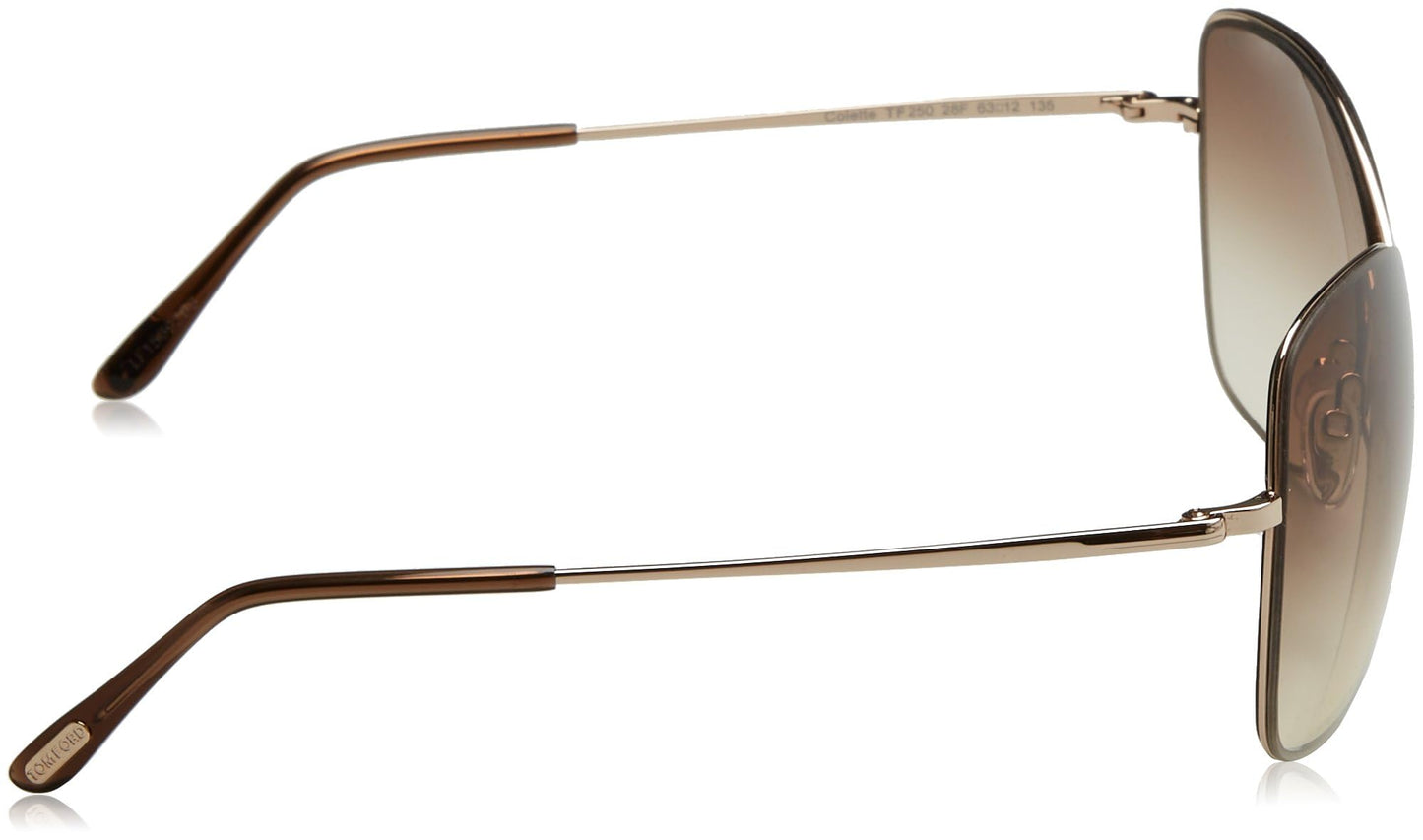 Tom Ford Butterfly Sunglasses TF250 Colette 28F Rose Gold FT0250