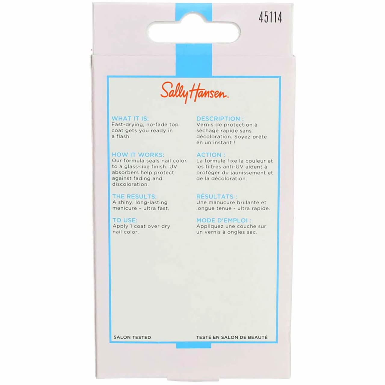 Sally Hansen Dries Instantly Top Coat 0.45 Ounce (13.3ml) (3 Pack) Beauty & Personal Care Sally Hansen