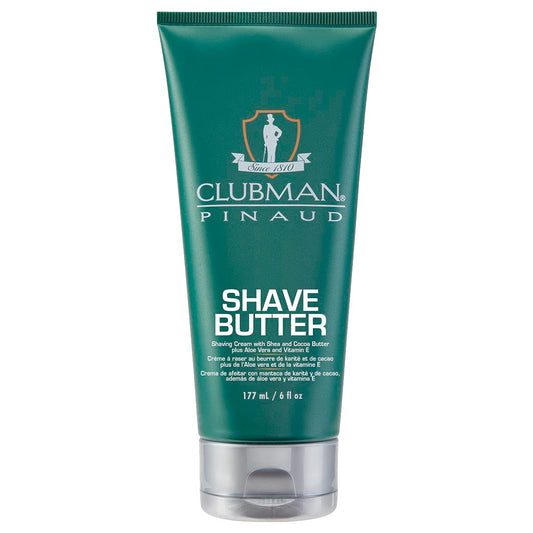 Clubman Pinaud Shave Butter - Enriched with Shea & Cocoa Butter for a Smooth Shave, Shaving Cream for Men, 6 oz