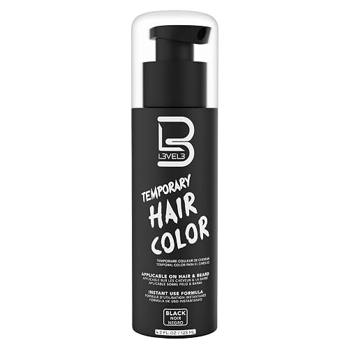 Level 3 Temporary Beard Color - for Black Hair Beards - Full Beard in Minutes - Easy to Apply and No Mixing Required L3 (4.2 Oz, 3)